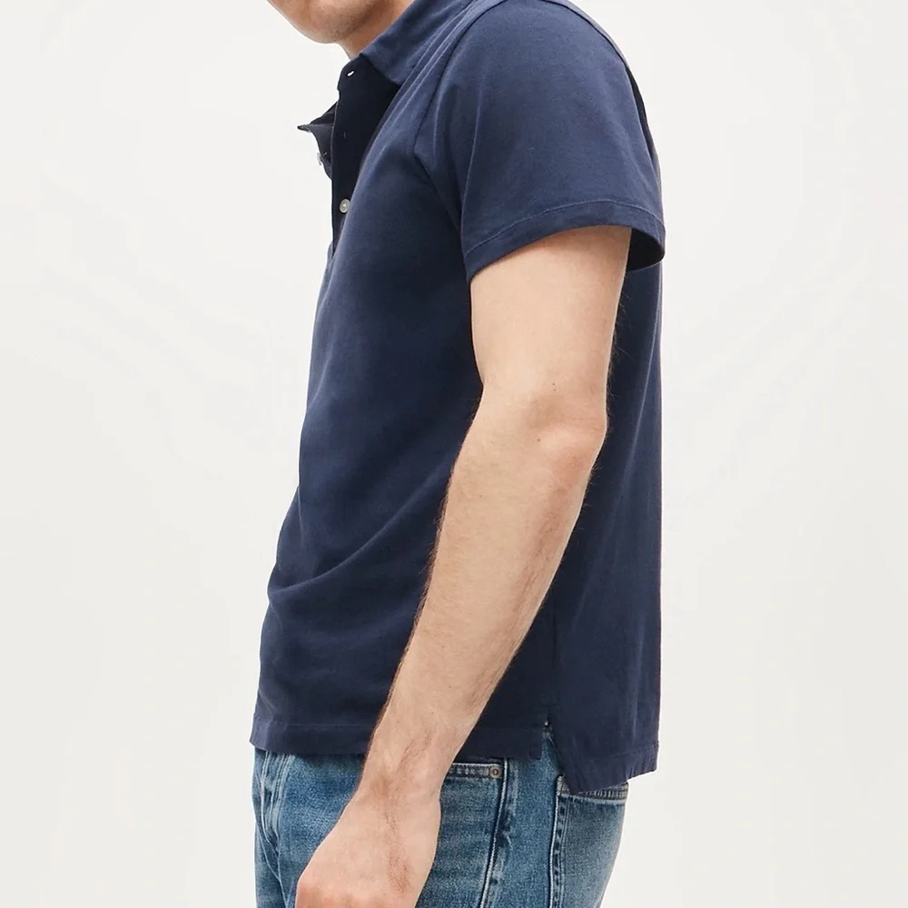 J. Crew Navy Blue Short-Sleeve Polo
